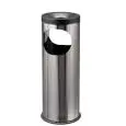 Posacenere Con Gettacarte  in Inox - MEDIAL Linea DOS - Codice 775020 - Capacità 19 lt  - Diametro 27 cm - Altezza cm 73 - Imballo confezione da n. 1 Unità