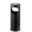 Posacenere Con Gettacarte Nero in Inox - MEDIAL Linea DOS - Codice 775021 - Capacità 19 lt - Diametro 27 cm - Altezza cm 73 - Imballo confezione da n. 1 Unità