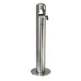 Posacenere A Colonna  in Inox - MEDIAL Linea BIRKIN - Codice 108009 - Capacità 4 lt  - Diametro 29 cm - Altezza cm 108 - Imballo confezione da n. 1 Unità