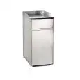 Contenitore Con Sportello Basculante  in Inox - MEDIAL Linea MEC - Codice 789000 - Capacità 120 lt  - Dimensioni cm 62x56 - Altezza cm 125 - Imballo confezione da n. 1 Unità
