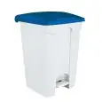 Pattumiera A Pedale Con Coperchio Bianco/Blu in polipropilene - MEDIAL Linea CONTITOP - Codice 101455 - Capacità 45 lt  - Dimensioni cm 42x40 - Altezza  80 - Imballo confezione da n. 1 Unità