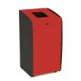 Gettacarte Raccolta Differenziata Nero/Rosso in Inox - MEDIAL Linea ROXY - Codice 789271 - Capacità 80 lt  - Dimensioni cm 45x41 - Altezza  80 - Imballo confezione da n. 1 Unità