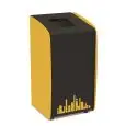 Gettacarte Raccolta Differenziata Nero/Giallo in Inox - MEDIAL Linea ROXY - Codice 789216 - Capacità 80 lt  - Dimensioni cm 45x41 - Altezza  80 - Imballo confezione da n. 1 Unità