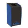 Gettacarte Raccolta Differenziata Nero/Blu in Inox - MEDIAL Linea ROXY - Codice 789215 - Capacità 80 lt  - Dimensioni cm 45x41 - Altezza  80 - Imballo confezione da n. 1 Unità