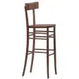Sgabello - colore marrone - Struttura in legno di faggio - Modello 1847-SI03-M-01