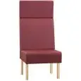 Poltrona - colore rosso - Struttura in legno, rivestimento in ecopelle o tessuto - Modello 1850-RE02-BO