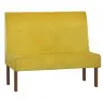 Panca - colore giallo - Struttura in legno, rivestimento in ecopelle o tessuto - Modello 1852-RE04Y