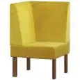 Angolo - colore giallo - Struttura in legno, rivestimento in ecopelle o tessuto - Modello 1854-RE06Y