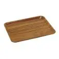 Vassoio Teak in Laminato Plastico - MONETTI Linea GOLD - Codice 4.40 - Dimensioni cm 39x28 - Imballo confezione da n. 1 Unità