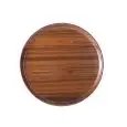 Vassoio Tondo Teak in Laminato Plastico - MONETTI Linea GOLD - Codice 6.35 - Diametro 35 cm - Imballo confezione da n. 1 Unità