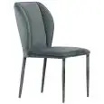 Sedia - colore grigio - Struttura in metallo, seduta e schienale imbottiti, rivestimento in velluto - Modello 1900-DC01-grigio