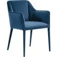 Sedia - colore blu - Struttura in metallo, seduta e schienale imbottiti, rivestimento in velluto - Modello 1900-DC01b