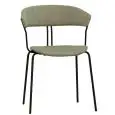 Sedia - colore verde - Struttura in metallo verniciato, seduta e schienale imbottite, rivestimento in tessuto - Modello 1904-RD03G