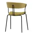 Sedia - colore senape - Struttura in metallo verniciato, seduta e schienale imbottite, rivestimento in tessuto - Modello 1904-RD03SE-RET-01