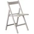 Sedia - colore bianco - Struttura pieghevole in legno di faggio - Modello 1912-SN01W