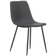 Sedia - colore grigio - ​Struttura in metallo verniciato, scocca imbottita in ecopelle - Modello 1927-grigio-scuro