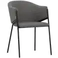 Poltroncina - colore grigio - Struttura in metallo verniciato, seduta e schienale imbottiti, rivestimento in tessuto o velluto - Modello 1939-UK02-dark-grey-tessuto