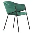 Poltroncina - colore verde - Struttura in metallo verniciato, seduta e schienale imbottiti, rivestimento in tessuto o velluto - Modello 1939-velluto-verde