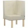 Angolo - colore panna - Struttura in legno, rivestimento in ecopelle o tessuto - Modello 1953-RE15PA