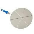 Vassoio 6 Spicchi Con Manico  in Alluminio - GI.METAL - Codice AC-PCPT45/6 - Diametro 45 cm - Imballo confezione da n. 1 Unità