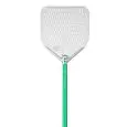 Pala Pizza Rettangolare Forata in Alluminio Anodizzato - GI.METAL Linea GLUTEN FREE - Codice AG-32RF - Dimensioni cm 33x33 - Altezza cm 186 - Imballo confezione da n. 1 Unità