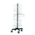 Carrello A Colonna Porta Piatti 96 Posti  in Acciaio - GI.METAL - Codice PP96 - Dimensioni cm 74x74 - Altezza  185 - Imballo confezione da n. 1 Unità