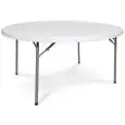 Tavolo Pieghevole Tondo in Polietilene - CENTROSEDIA Linea HORECA - Codice HRC-160D - Diametro 160 cm - Altezza cm 74 - Imballo confezione da n. 1 Unità