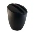 Porta Ghiaccio Tondo Con Coperchio Nero in Polipropilene - MC - Codice 5763 - Capacità 35 lt  - Diametro 20 cm - Altezza cm 25 - Imballo confezione da n. 1 Unità