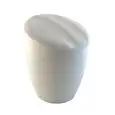 Porta Ghiaccio Tondo Con Coperchio Bianco in Polipropilene - MC - Codice 5763 - Capacità 35 lt  - Diametro 20 cm - Altezza cm 25 - Imballo confezione da n. 1 Unità