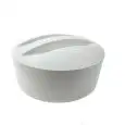 Portaghiaccio Tondo Con Coperchio Bianco in Polipropilene - MC - Codice 5824 - Capacità 12 lt  - Diametro 35 cm - Altezza cm 20 - Imballo confezione da n. 1 Unità