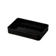 Tegame Rettangolare Nero in PBT - MC Linea BUFFET - Codice 7347 - Dimensioni cm 22x15 - Altezza  4 - Imballo confezione da n. 1 Unità