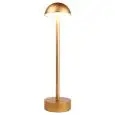 Lampada Led Cordless Oro in alluminio anodizzato - HORECATECH Linea LARIO SLIM - Codice HA120 - Diametro 9 cm - Altezza cm 36 - Imballo confezione da n. 1 Unità