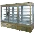 VETRINA REFRIGERATA PER PASTICCERIA - MOD. TEK/88 - STRUTTURA ESTERNA IN ALLUMINIO ANODIZZATO - VETRO BASSO EMISSIVO - TEMP. °C -5/+10 - TRE SCOMPARTI SEPARATI - ALIMENTAZIONE MONOFASE - REFRIGERAZIONE VENTILATA - VETRO ESPOSITIVO A SCELTA SU 1, 2, 3 o 4 