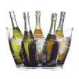 Secchiello Portabottiglie Iceberg  in Pmma - BREVETTI WAF Linea WAF - Codice FB-03 - Capacità 13,5 lt  - Dimensioni cm 40x29.5 - Altezza  25 - Imballo confezione da n. 1 Unità