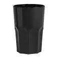 Bicchiere Granity Nero in Polipropilene - BREVETTI WAF Linea WAF - Codice FM-63 - Capacità 40 cl - Diametro 83 mm - Altezza 120 - Imballo confezione da n. 15 Unità