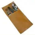 C/4 Busta Portaposate Tan in Tessuto Tecnico Antimacchia Effetto Pelle - MEDRI Linea COLOUR - Codice MBPPT - Dimensioni cm 26x12 - Imballo confezione da n. 1 Unità