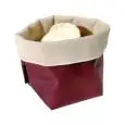 Cestino Pane Vino in Cotone/Tessuto Tecnico Antimacchia Effetto Pelle - MEDRI Linea COLOUR - Codice WTQMLIN - Dimensioni cm 11x11 - Imballo confezione da n. 1 Unità