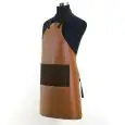 Grembiule Cognac/Nero in Tessuto Tecnico Antimacchia Effetto Pelle - MEDRI Linea COLOUR - Codice WGRM - Dimensioni cm 80x60 - Imballo confezione da n. 1 Unità