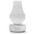Lampada Led Silver in Finitura Vetro Milky - LED BY LED Linea NINA - Codice NINA-SIML - Diametro 8 cm - Altezza 14 - Imballo confezione da n. 1 Unità