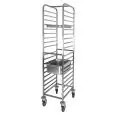 Carrello portateglie - Mod 2071 - Struttura in acciaio inox - Guide in acciaio inox - Portata n 18 teglie GN 1/1 (cm 53x32,5) - Dimensioni cm L 44 x P 60 x h 176