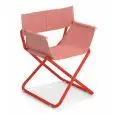 SEDIA REGISTA SNOOZE - MOD. 213 - STRUTTURA IN ACCIAIO PRE ZINCATO A CALDO VERNICIATO - SEDUTA E SCHIENALE IN EMU-TEX - PER USO ESTERNO - DIM. cm L 61 x P 60 x H 80 - NORMA CE