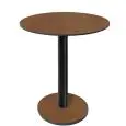 Tavolo con piano rotondo - finitura copper - Colonna color nero - Modello 227-HPR-403 - con base H 73 cm