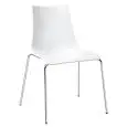 SEDIA ZEBRA ANTISHOCK - MOD. 2273 - STRUTTURA A 4 GAMBE IN ACCIAIO TUBOLARE CROMATO - SCOCCA IN POLICARBONATO - PER USO INTERNO - IMPILABILE -  - DIM. cm L 54 x P 52 x H 81 - NORMA CE
