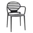 SEDIA COKKA CON BRACCIOLI - MOD. 2280 - STRUTTURA IN POLIPROPILENE RICICLABILE RINFORZATO FIBRA DI VETRO IN AIR MOULDING - PER USO INTERNO ED ESTERNO - IMPILABILE - DIM. cm L 58 x P 53 x H 85 - NORMA CE