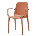 SEDIA GINEVRA CON BRACCIOLI - MOD. 2333 - SEDILE E SCHIENALE IN TECNOPOLIMERO - PER USO INTERNO ED ESTERNO - IMPILABILE - DIM. cm L 57 x P 56 x H 86 - NORMA CE