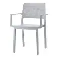 SEDIA EMI CON BRACCIOLI - MOD. 2342 - SEDILE E SCHIENALE IN TECNOPOLIMERO - PER USO INTERNO ED ESTERNO - IMPILABILE - IMBALLO IN SCATOLA - DIM. cm L 46 x P 48,5 x H 84 - NORMA CE
