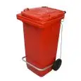 Bidone Raccolta Differenziata Rosso in Polietilene - SSS - Codice 1 - Capacità 120 lt  - Imballo confezione da n. 1 Unità