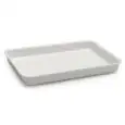 Vassoio Rettangolare Bianco in San - SSS - Codice 128/A7 - Dimensioni cm 22x36 - Altezza  5 - Imballo confezione da n. 1 Unità