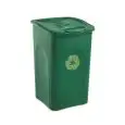Pattumiera Raccolta Differenziata Verde in Polipropilene - STEFANPLAST Linea BEGREEN - Codice 70602 - Capacità 50 lt  - Dimensioni cm 37x37 - Altezza cm 56 - Imballo confezione da n. 1 Unità