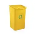 Pattumiera Raccolta Differenziata Giallo in Polipropilene - STEFANPLAST Linea BEGREEN - Codice 70600 - Capacità 50 lt  - Dimensioni cm 37x37 - Altezza cm 56 - Imballo confezione da n. 1 Unità